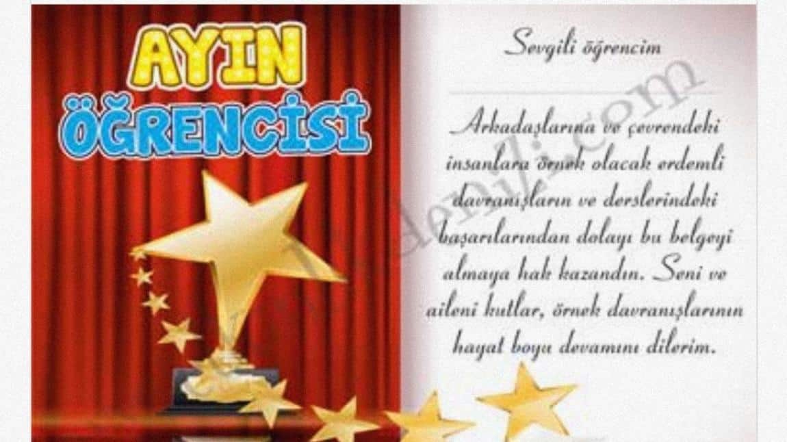 AYIN ÖĞRENCİLERİ SEÇİLDİ